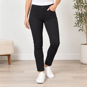 Labijou Women's M Black Stretch Skinny Pants Rayon Nylon Spandex